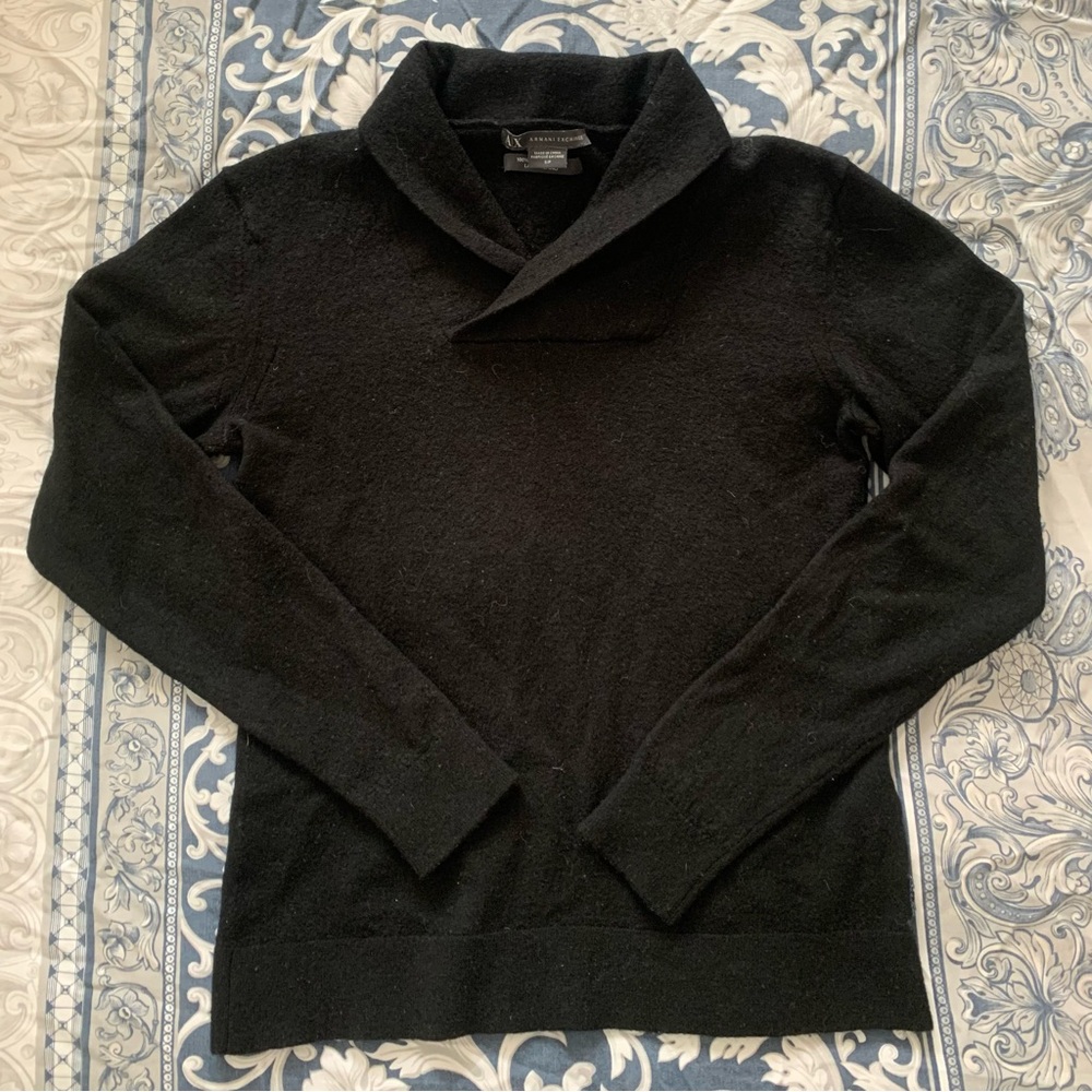 Armani Exchange 100% Merino Wool Cowl Neck Collar Sweater - Picture 4 of 7